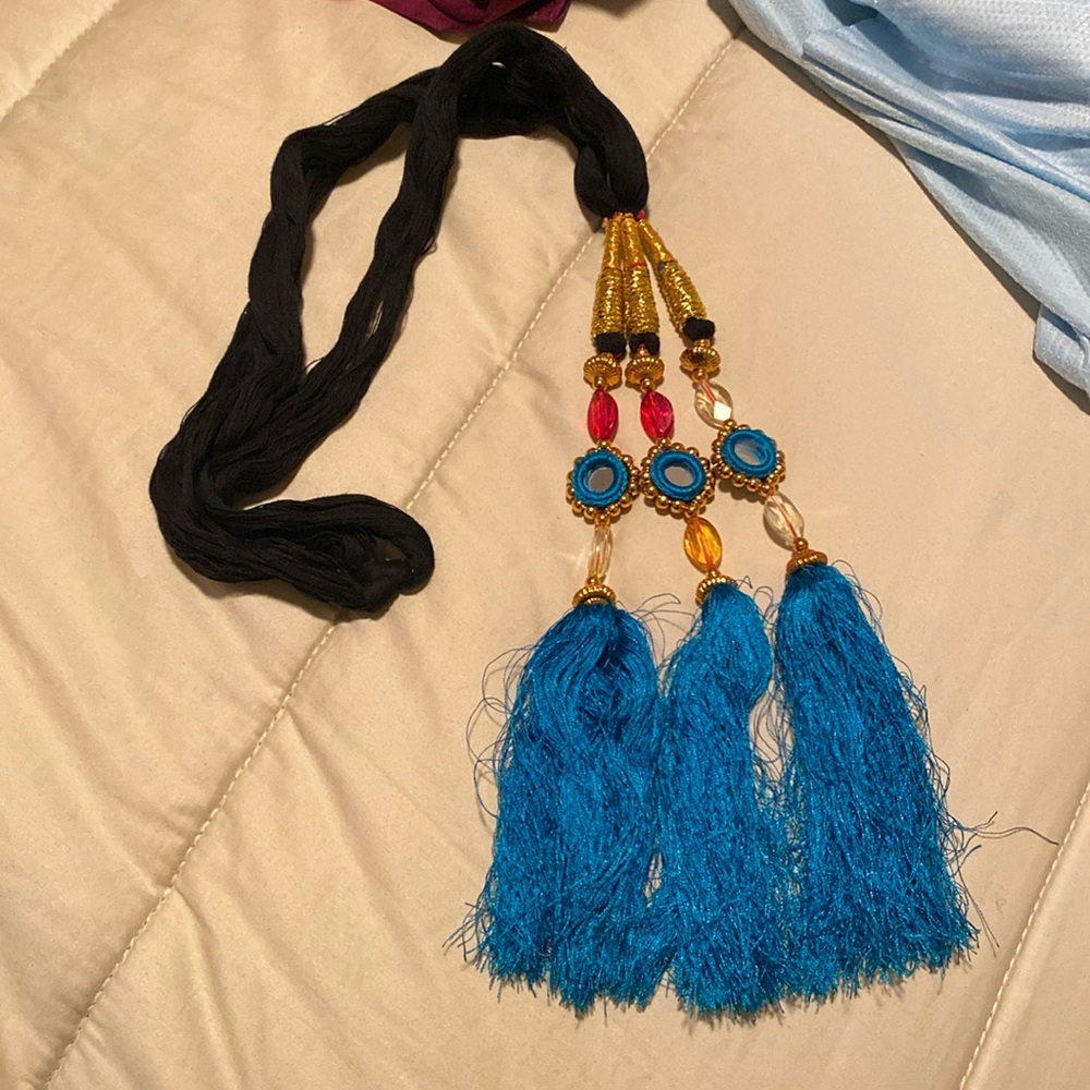 Traditional Punjabi parandi (hair decoration)